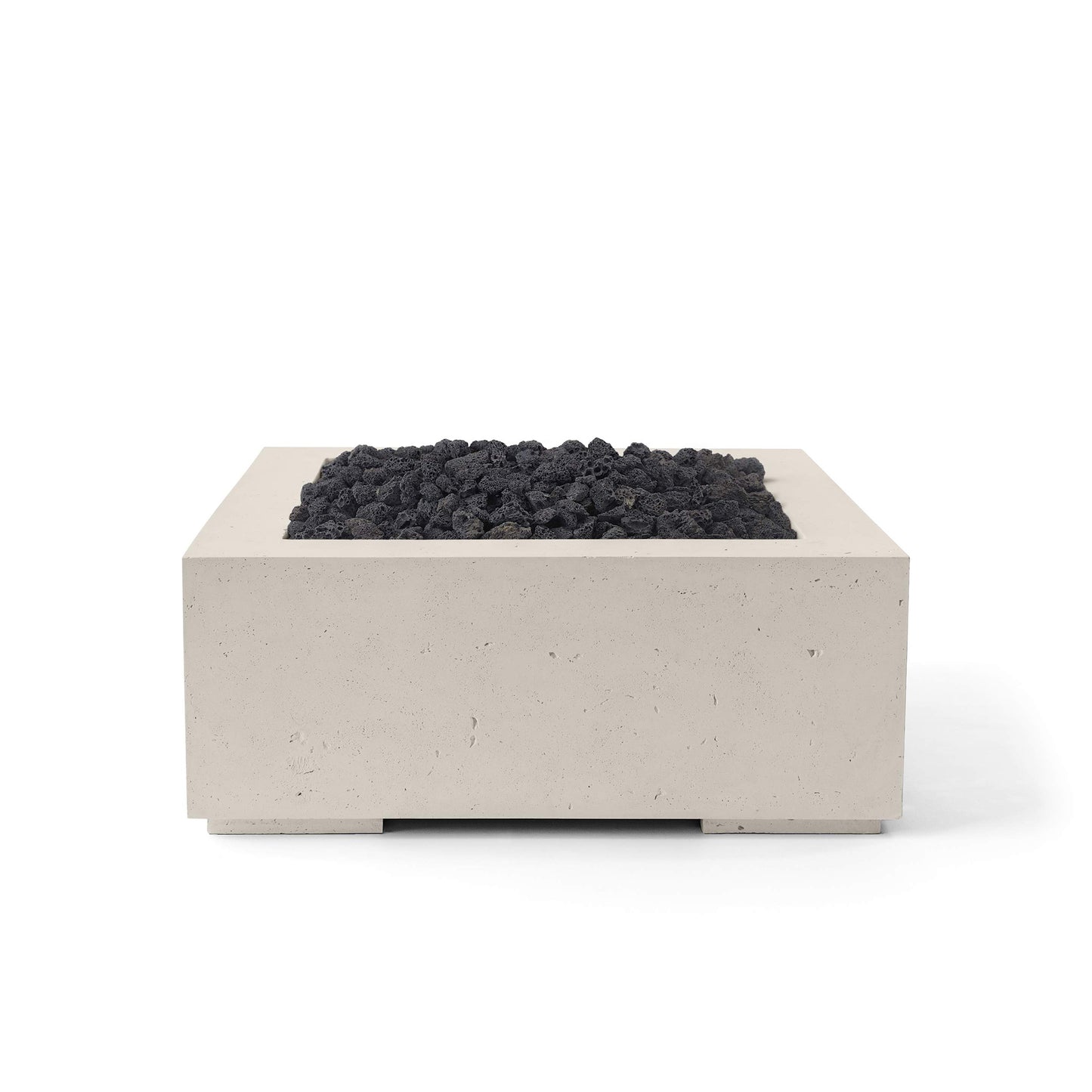 Alea 32" Square Concrete Fire Pit - Match Lit
