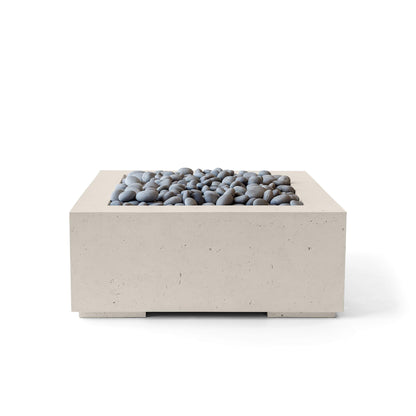 Alea 32" Square Concrete Fire Pit - Match Lit