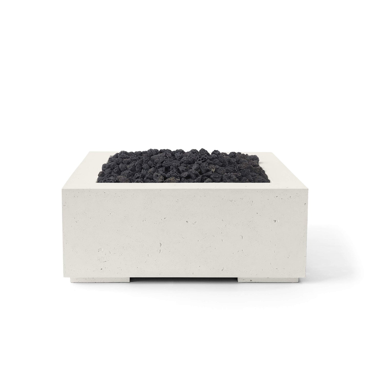 Alea 32" Square Concrete Fire Pit - Match Lit