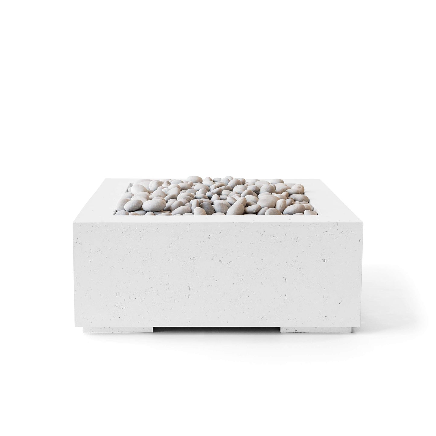 Alea 32" Square Concrete Fire Pit - Match Lit