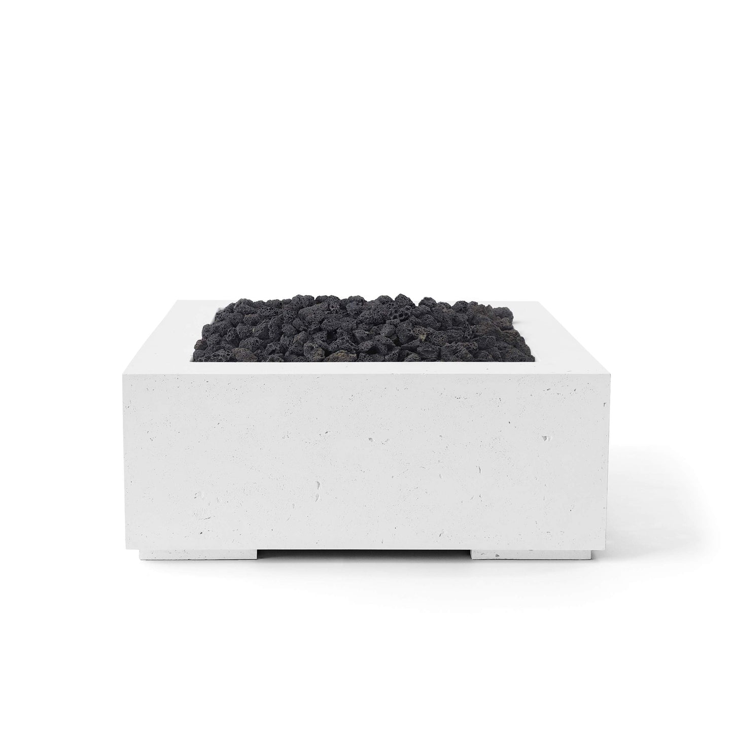 Alea 32" Square Concrete Fire Pit - Match Lit