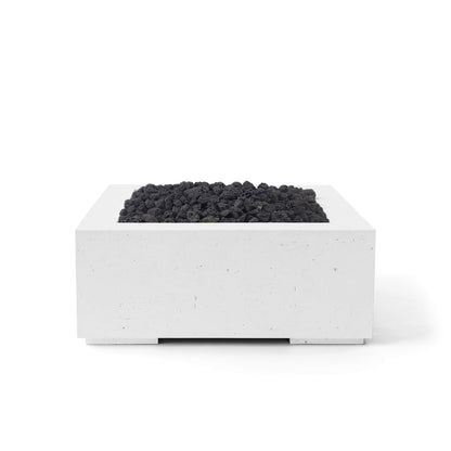 Alea 32" Square Concrete Fire Pit - Match Lit