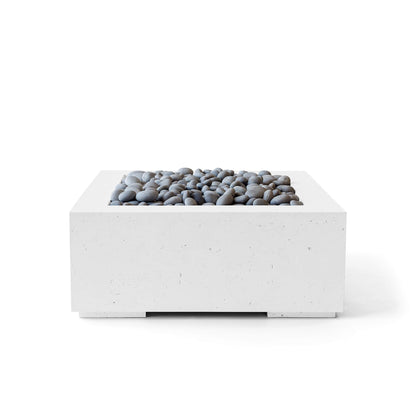 Alea 32" Square Concrete Fire Pit - Match Lit