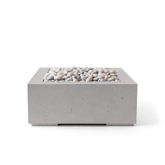 Alea 32" Square Concrete Fire Pit - Match Lit
