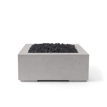 Alea 32" Square Concrete Fire Pit - Match Lit