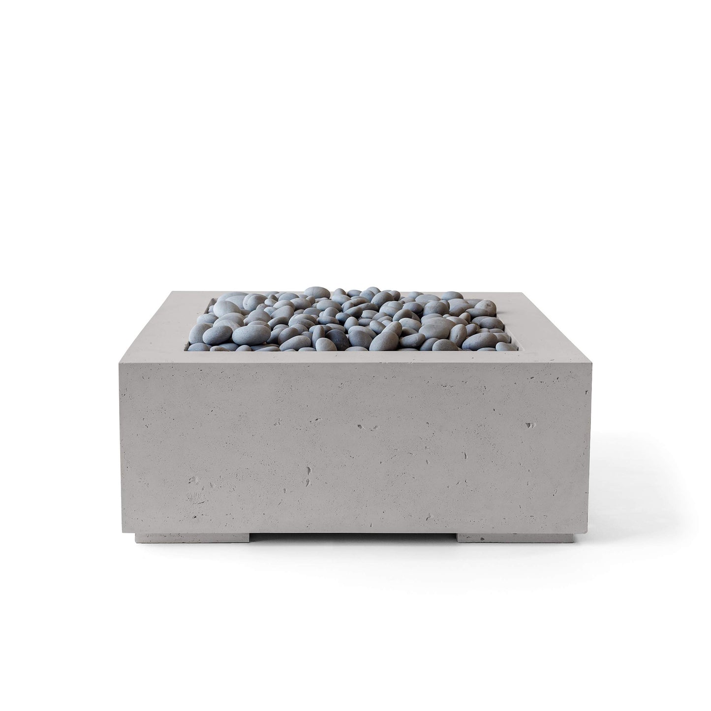 Alea 32" Square Concrete Fire Pit - Match Lit