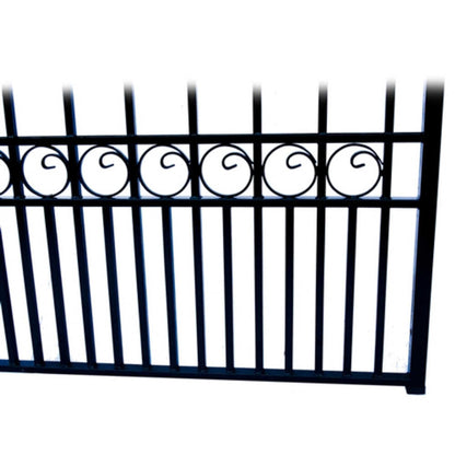 12FT - 18FT Heavy-Duty Paris-Style Steel Premium Dual-Swing Driveway Gate
