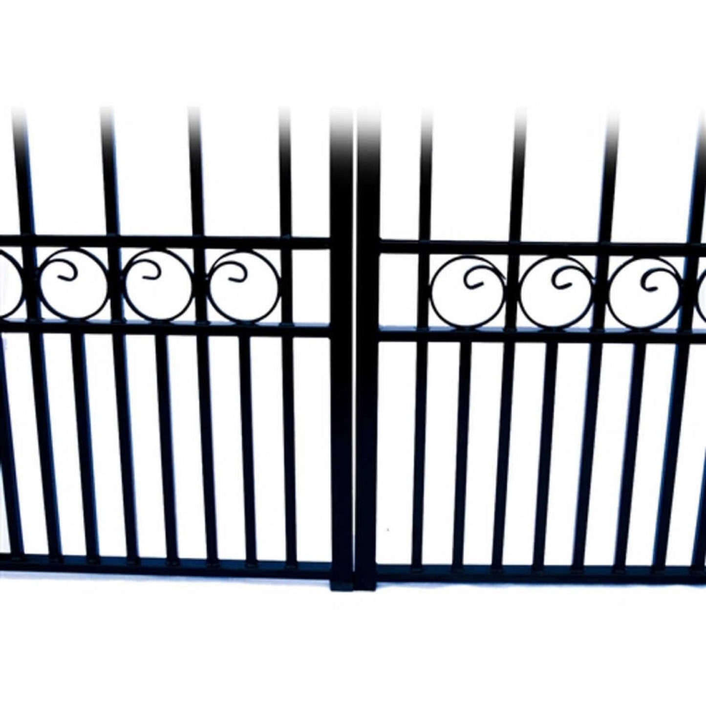 12FT - 18FT Heavy-Duty Paris-Style Steel Premium Dual-Swing Driveway Gate