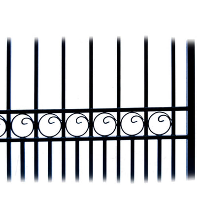 12FT - 18FT Heavy-Duty Paris-Style Steel Premium Dual-Swing Driveway Gate