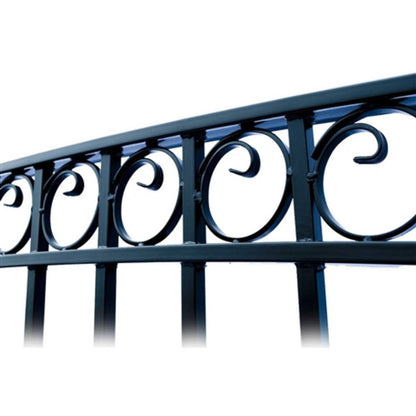 12FT - 18FT Heavy-Duty Paris-Style Steel Premium Dual-Swing Driveway Gate
