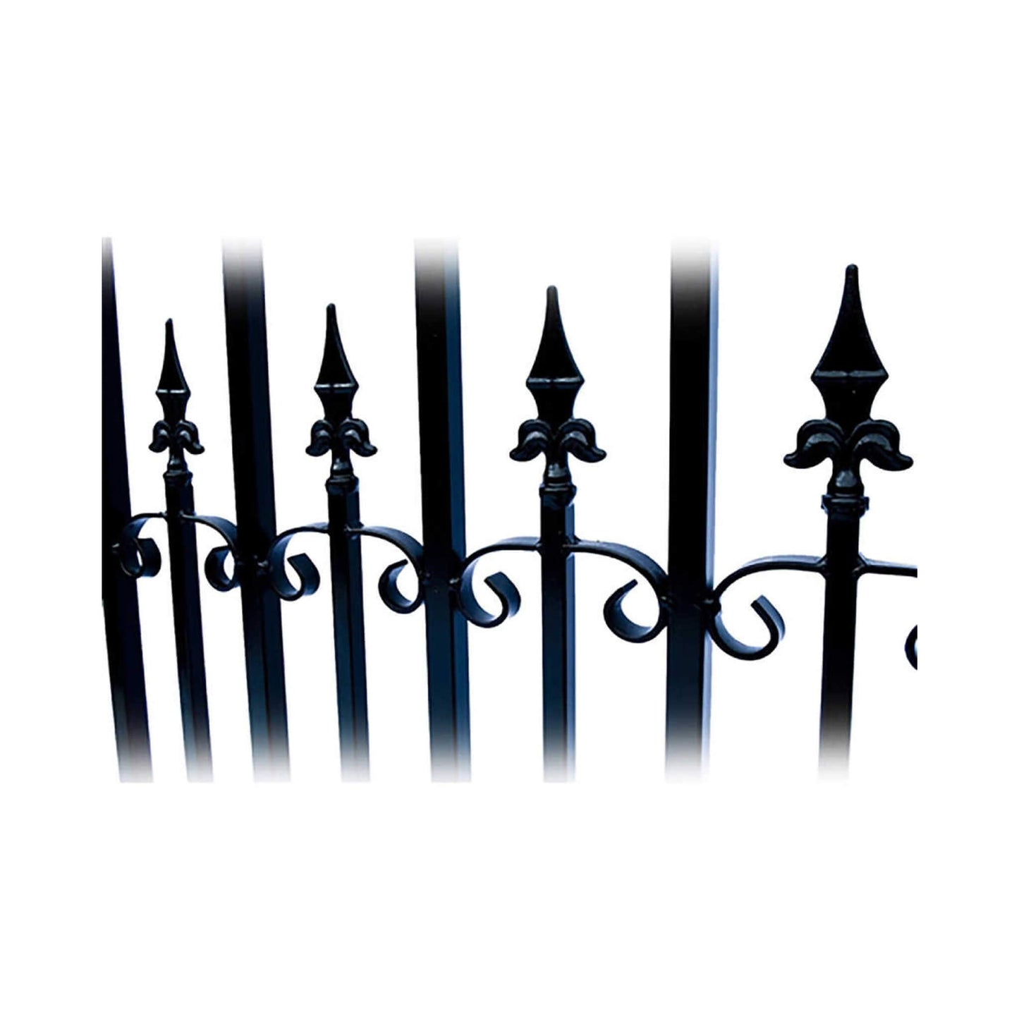 12FT - 18FT Heavy-Duty Venice-Style Steel Dual-Swing Driveway Gate