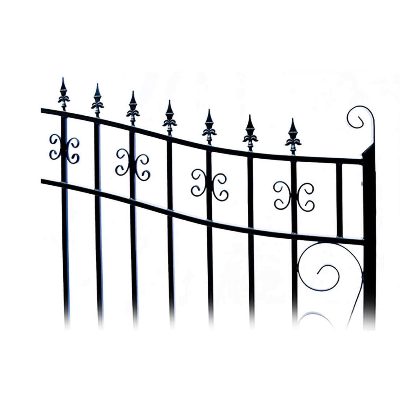 12FT - 18FT Heavy-Duty Venice-Style Steel Dual-Swing Driveway Gate