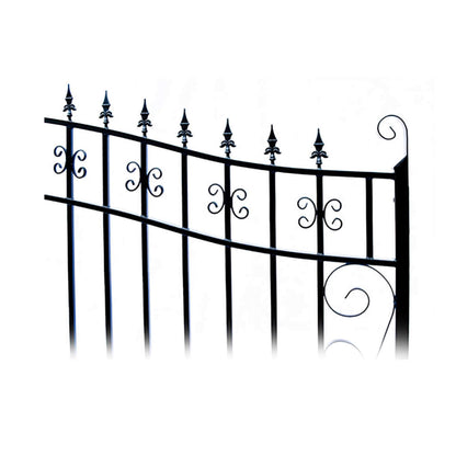 12FT - 18FT Heavy-Duty Venice-Style Steel Dual-Swing Driveway Gate