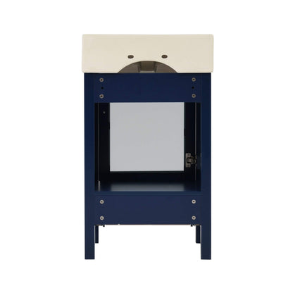 Alora 20-Inch Modern Bathroom Vanity With Ceramic Sink And Storage Cabinet