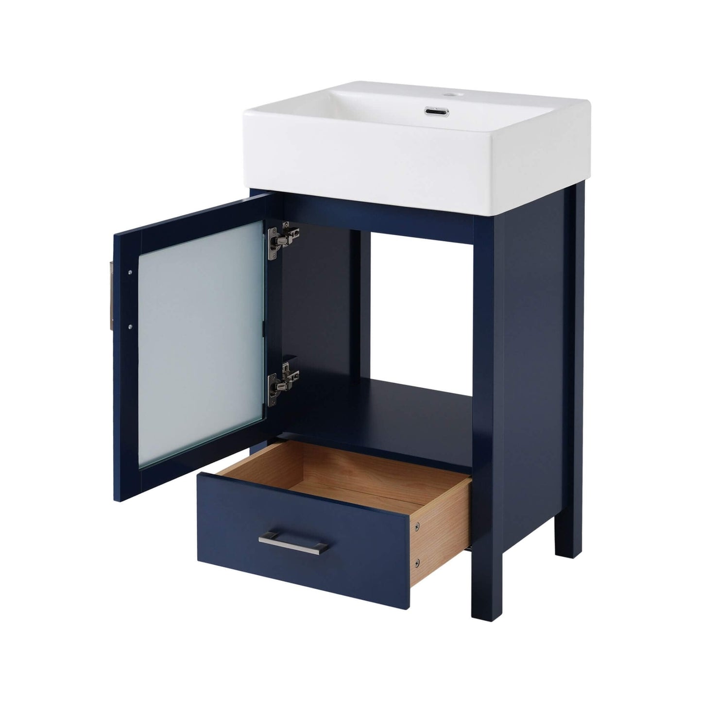 Alora 20-Inch Modern Bathroom Vanity With Ceramic Sink And Storage Cabinet