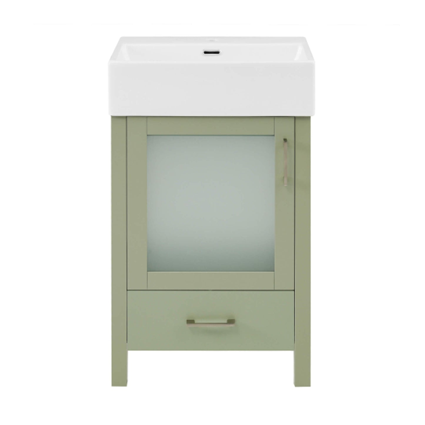 Alora 20-Inch Modern Bathroom Vanity With Ceramic Sink And Storage Cabinet