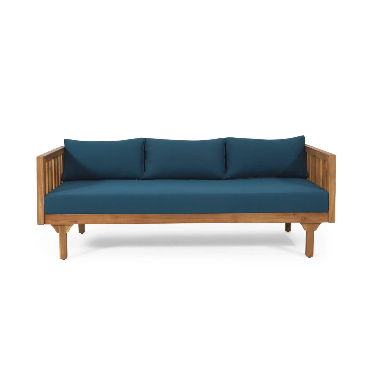 Alora 3-Seater Acacia Wood Daybed Sofa With Water-Resistant Cushions
