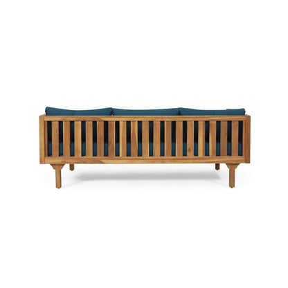 Alora 3-Seater Acacia Wood Daybed Sofa With Water-Resistant Cushions