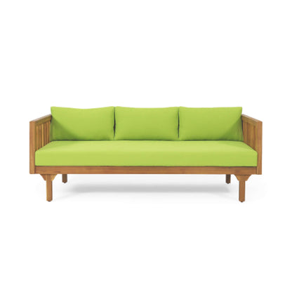 Alora 3-Seater Acacia Wood Daybed Sofa With Water-Resistant Cushions