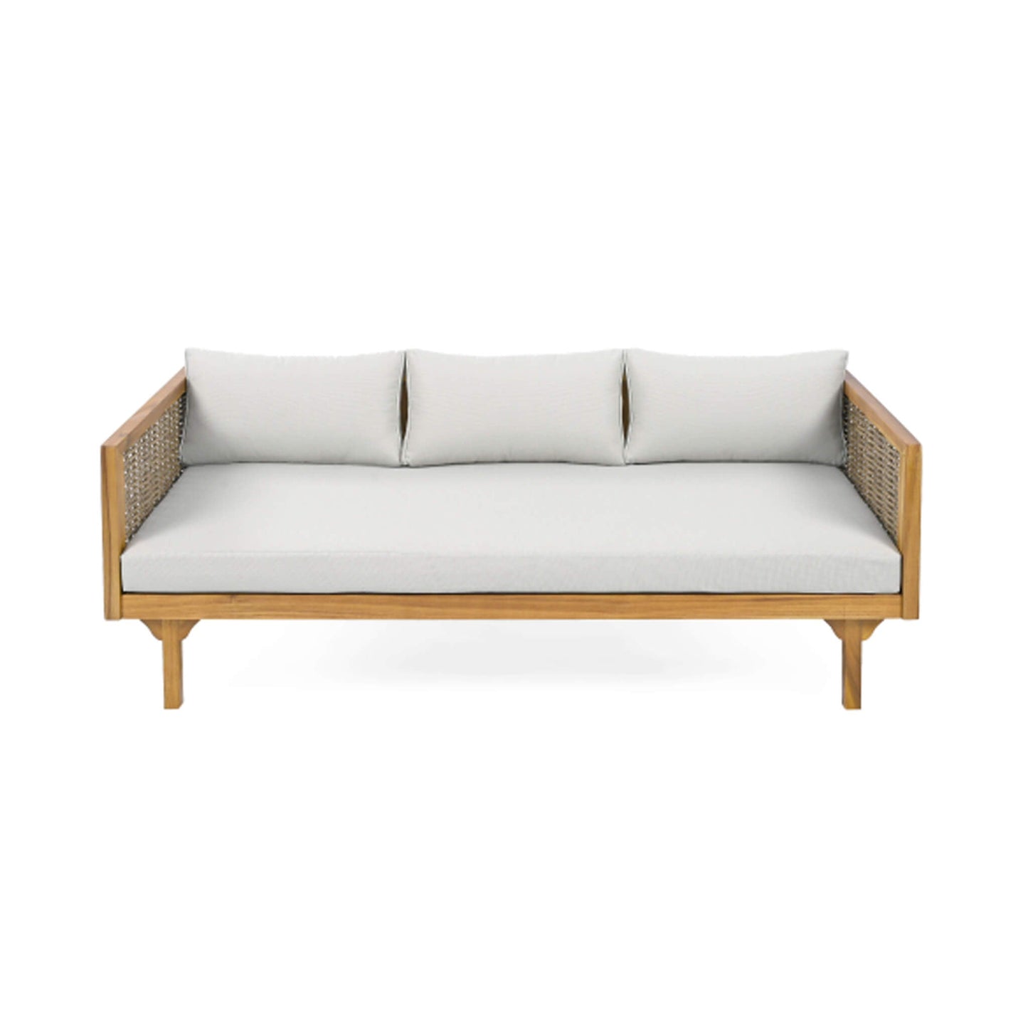 Alora 3-Seater Acacia Wood Daybed Sofa With Water-Resistant Cushions