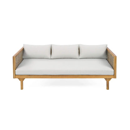 Alora 3-Seater Acacia Wood Daybed Sofa With Water-Resistant Cushions