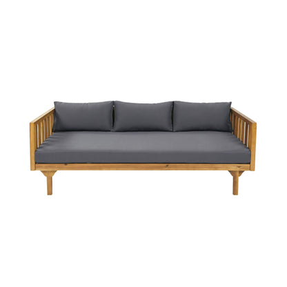 Alora 3-Seater Acacia Wood Daybed Sofa With Water-Resistant Cushions