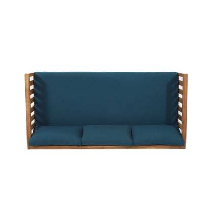 Alora 3-Seater Acacia Wood Daybed Sofa With Water-Resistant Cushions
