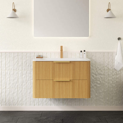 Alora Luxury 30/36-Inch Sintered Stone Floating Bathroom Vanity With Sink