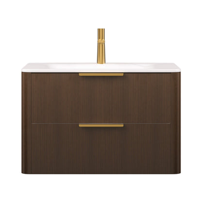 Alora Luxury 30/36-Inch Sintered Stone Floating Bathroom Vanity With Sink