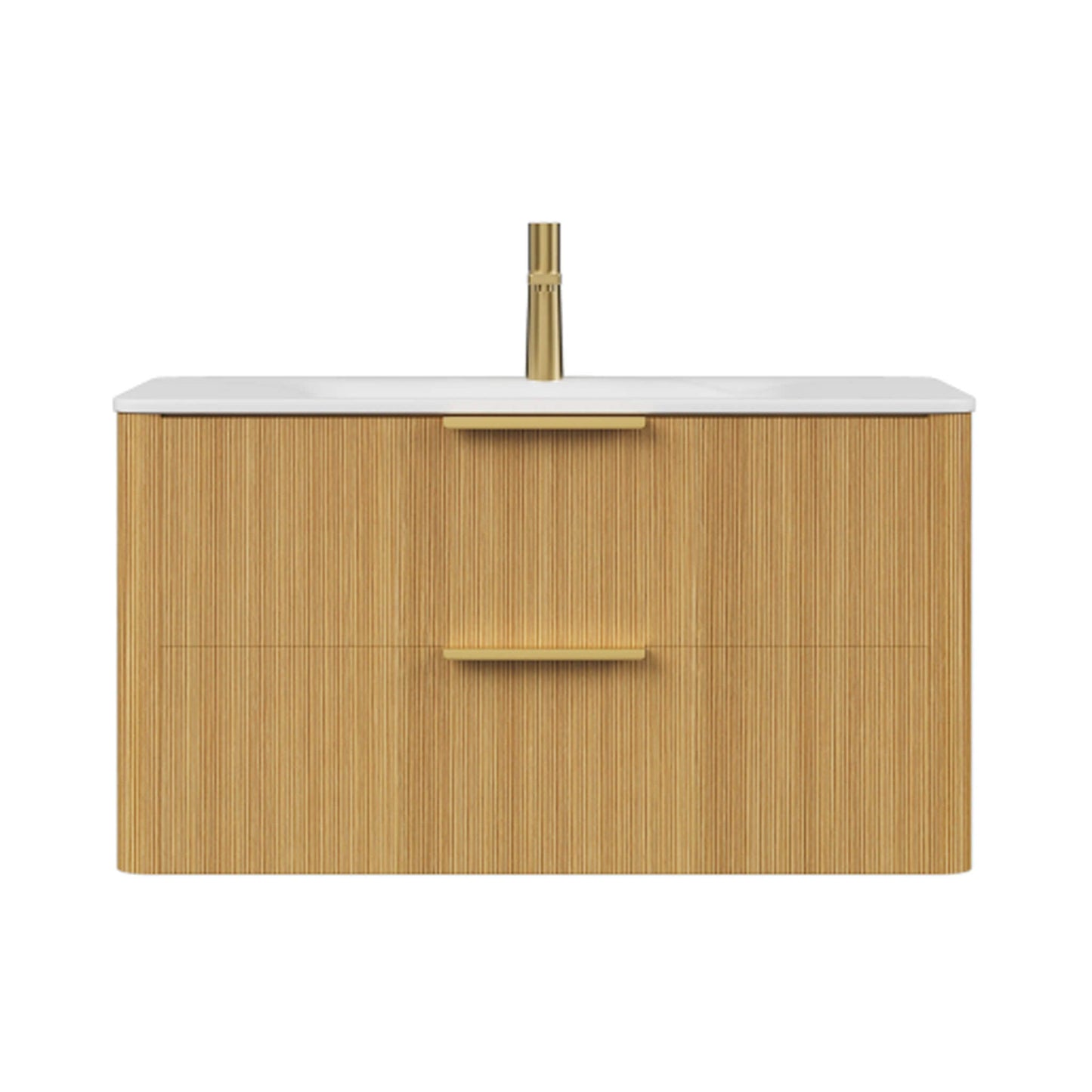 Alora Luxury 30/36-Inch Sintered Stone Floating Bathroom Vanity With Sink