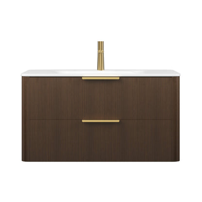 Alora Luxury 30/36-Inch Sintered Stone Floating Bathroom Vanity With Sink