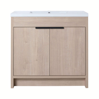 Alora 36-Inch Freestanding Bathroom Vanity With White Resin Sink