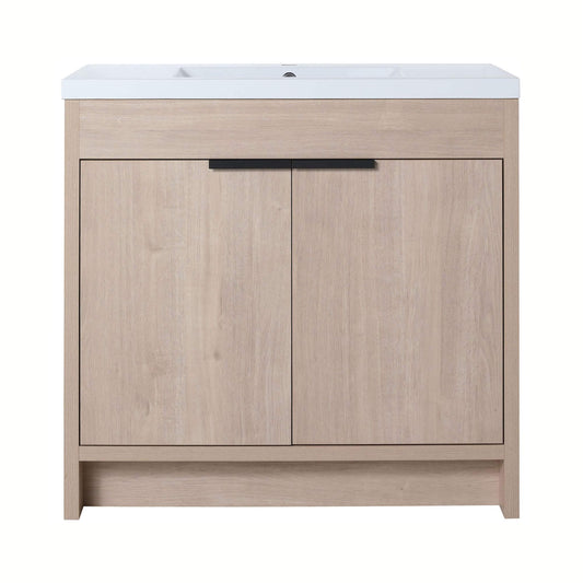 Alora 36-Inch Freestanding Bathroom Vanity With White Resin Sink