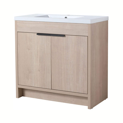 Alora 36-Inch Freestanding Bathroom Vanity With White Resin Sink