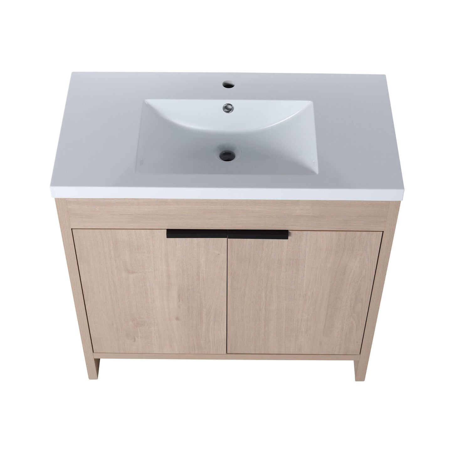 Alora 36-Inch Freestanding Bathroom Vanity With White Resin Sink