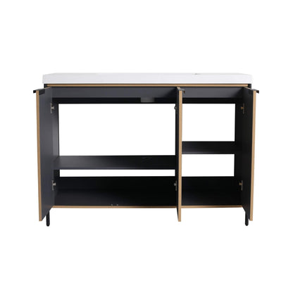 Alora 48-Inch Modern Light Coffee Freestanding Vanity With Resin Sink