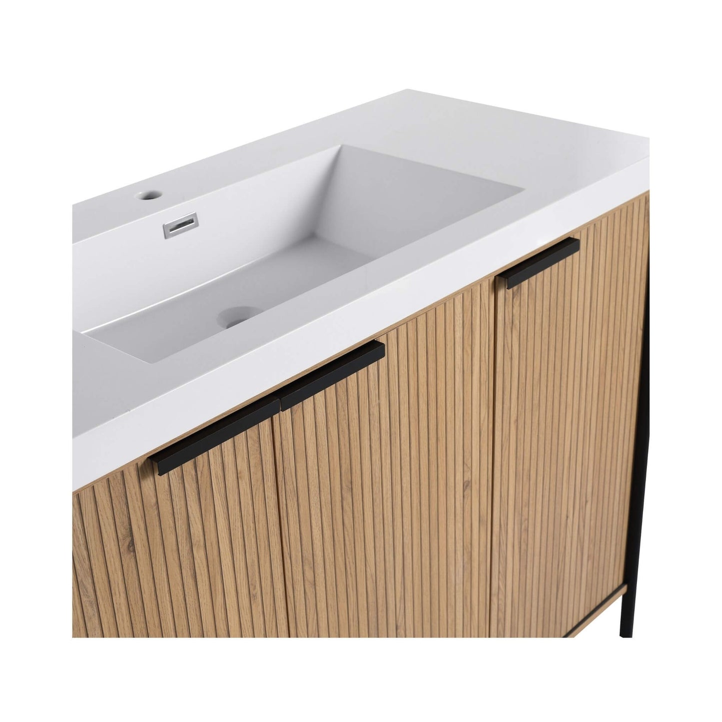 Alora 48-Inch Modern Light Coffee Freestanding Vanity With Resin Sink