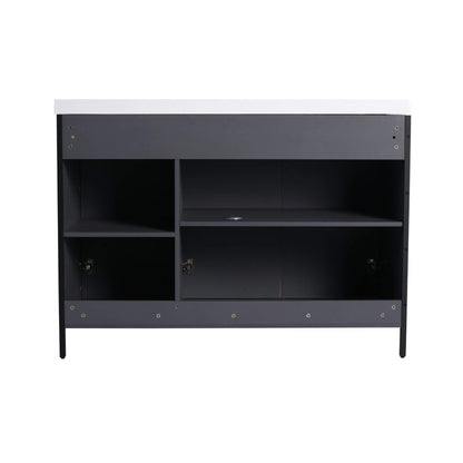 Alora 48-Inch Modern Light Coffee Freestanding Vanity With Resin Sink