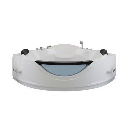 Alora 59-Inch 2-Person Luxury Corner Whirlpool Jetted Bathtub