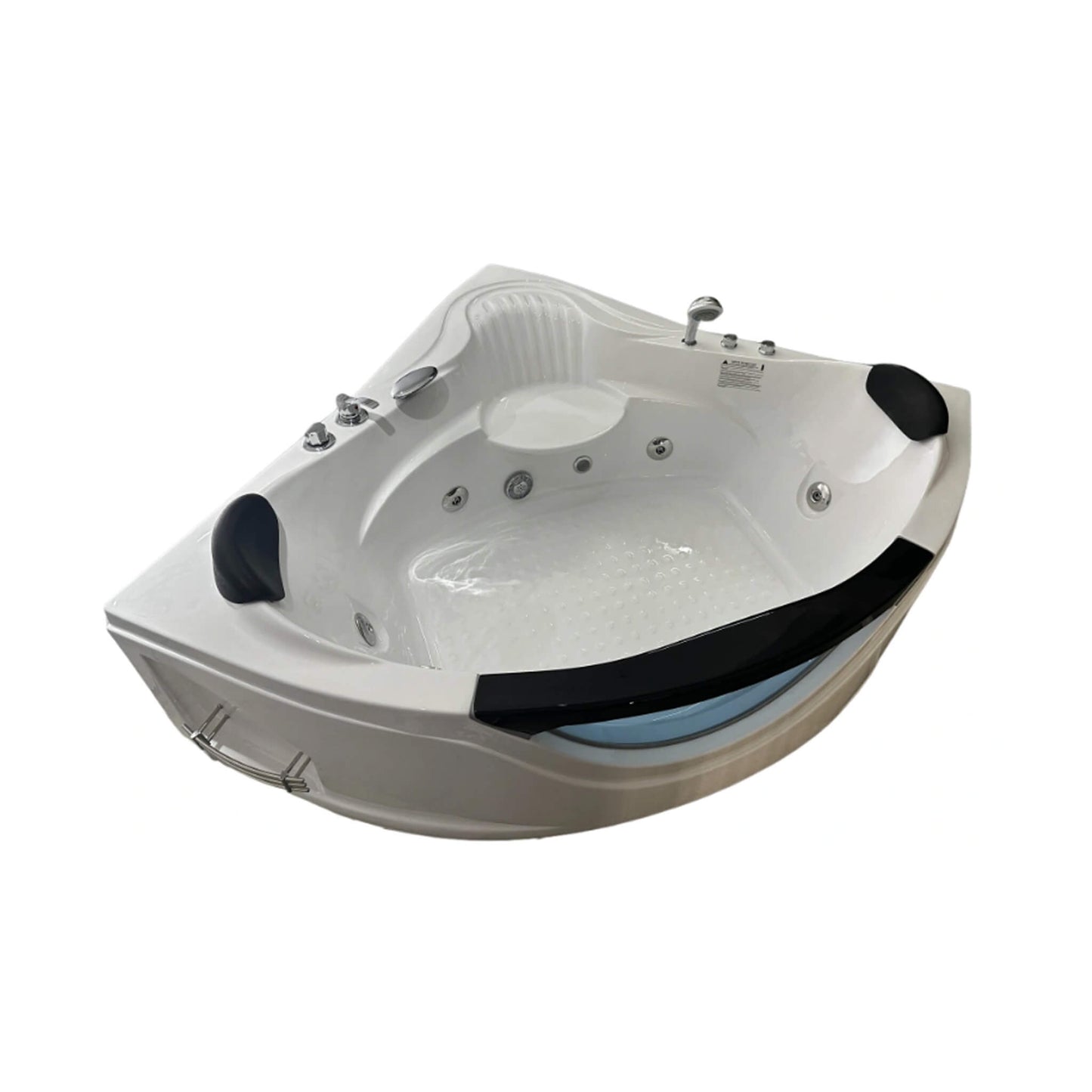Alora 59-Inch 2-Person Luxury Corner Whirlpool Jetted Bathtub