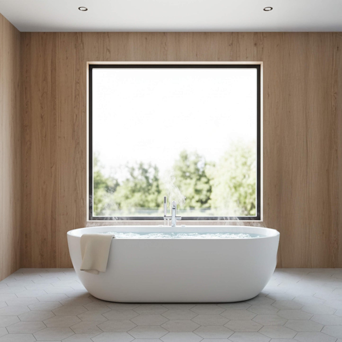 Alora 67-Inch Whirlpool Air Bath Soaking Tub With Adjustable Air Blower [No Faucet]