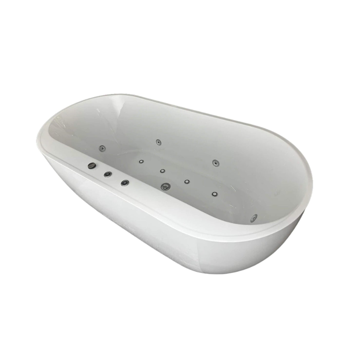 Alora 67-Inch Whirlpool Air Bath Soaking Tub With Adjustable Air Blower [No Faucet]