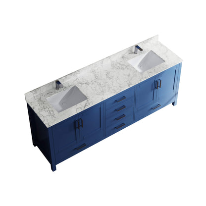 Alora 83-Inch Blue Modern Double Sink Freestanding Bathroom Vanity