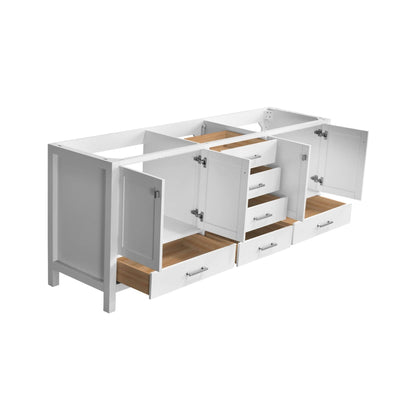 Alora 84-Inch Double Basin Freestanding Bathroom Vanity With Solid Wood Frame [No Faucet]