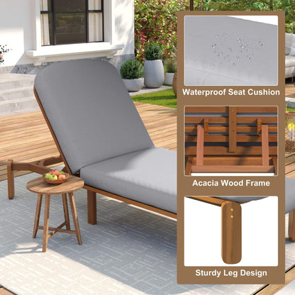 Alora Adjustable Outdoor Chaise Lounge with Reclining Backrest
