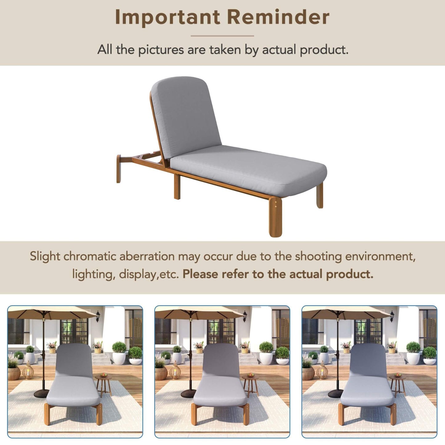 Alora Adjustable Outdoor Chaise Lounge with Reclining Backrest