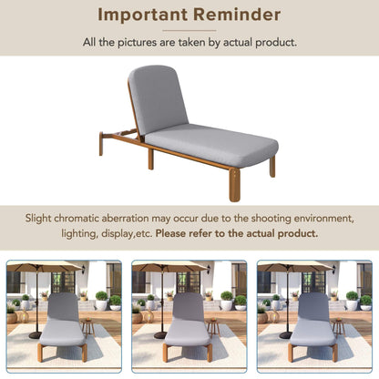 Alora Adjustable Outdoor Chaise Lounge with Reclining Backrest