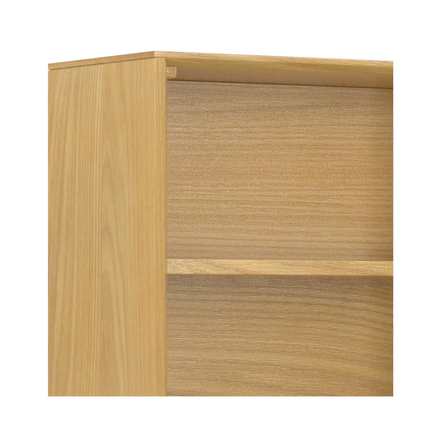 Alora Banting Mid-Century Oak Veneer Bookcase With Adjustable Shelves