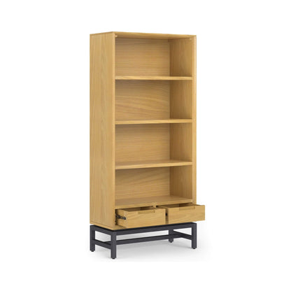 Alora Banting Mid-Century Oak Veneer Bookcase With Adjustable Shelves