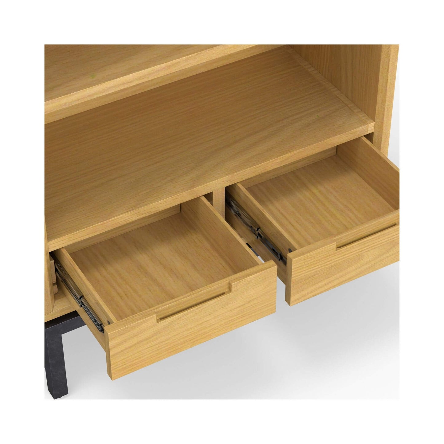 Alora Banting Mid-Century Oak Veneer Bookcase With Adjustable Shelves